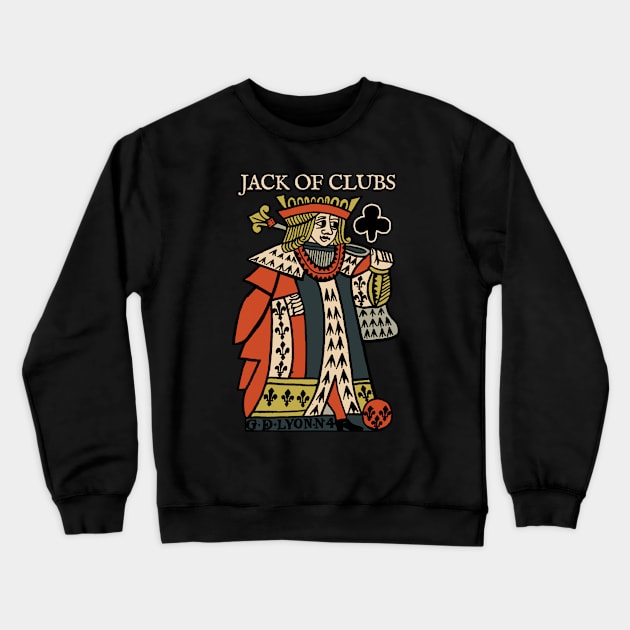 Character of Playing Card Jack of Clubs Crewneck Sweatshirt by KewaleeTee